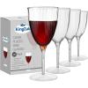 Lillian Tablesettings 96 Count Premium Champagne Flutes 6 oz. Clear Hard Plastic 1-Piece Disposable Glasses, Value Box(Wine Glasses – 96 Count)