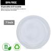 Hanna K. Signature Collection Red Plastic Plates, 9‑Inch Round, 50 Count – Disposable Heavy‑Duty Dinner Party Plates for Weddings, BBQs & Birthdays(Clear)