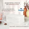 Kingzak White Dinner 16.5″X15″ Eight Fold 2-Ply Pack of 200 Napkin, 200 Count (39010)(400 Count)
