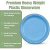 Light Blue Solid Color Plastic Premium Heavy Weight Dinner Plate (9″) 50 Count – Elegant & Durable, Perfect for Parties, Weddings & Everyday Use