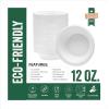 Nicole Home Collection 100% Compostable Heavy Duty 10″ Disposable Paper Plates Bagasse Biodegradable Eco-Friendly Natural Sugarcane 600 Count(12 oz Bowls)