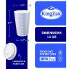 Nicole Home Collection Double-Walled Insulated Ripple Paper Disposable Cups With Lids For Hot Beverage, Pack of 30 Coffee Cup, 12 oz, Tan(Silver)