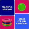 Party Dimensions Neon 12 Count Plastic Margarita Cup, 12-Ounce(6″ Plates)