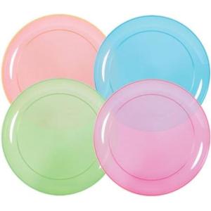 Party Dimensions Neon 12 Count Plastic Margarita Cup, 12-Ounce(6″ Plates)