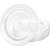 Lillian Tablesettings 30 Count Premium Quality Heavyweight 10.25 inch Plastic Plates China Like Wedding and Party Dinnerware, Plastic Dinner Plates, Crystal Clear, 30 Count(Crystal Clear)