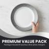 Luxurious Silver Round Charger Plate – 12″ (Pack of 10) – Premium Heavy Weight Plastic Tableware – Elegant and Durable Design for All Occasions